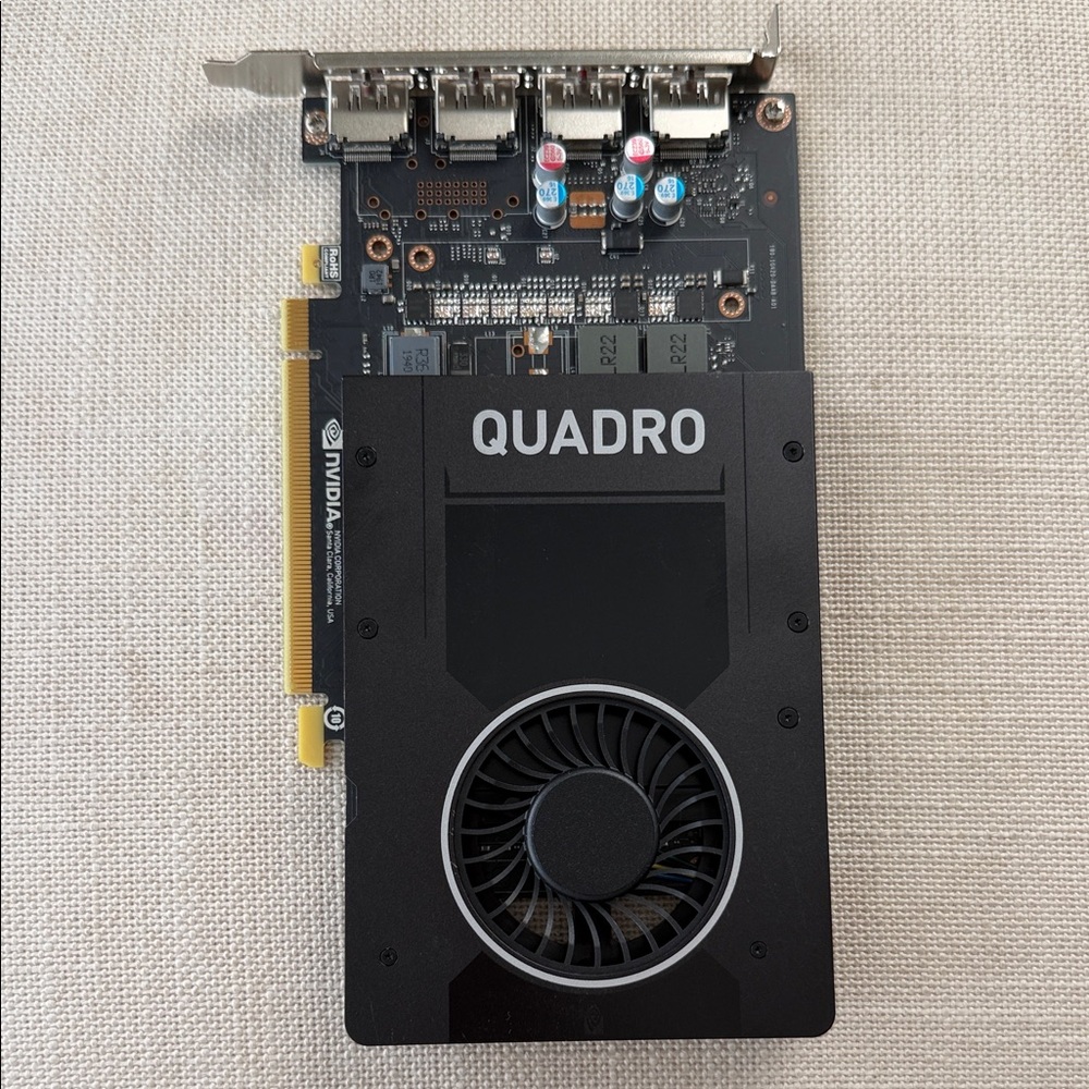 NVIDIA Quadro Black Workstation Graphics Card with Single Fan